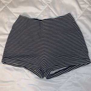 Blue/white striped shorts